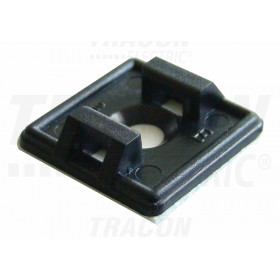 Vijačna pritrdilna ploščica za spenjanje kablov, 19×19mm, črna