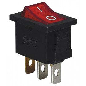 Ročno stikalo, ON-OF, rdeče, 250V AC, 16(6)A