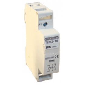 Inštalacijski kontaktor 230V, 2P, 1×NO+1×NC, 20A, 230V AC