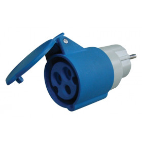 Priključni adapter Schuko/CEE 16A, 250V, 2P+E