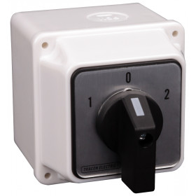 Grebenasto stikalo z ohišjem 2x3P, 20A 400V, (1-0-2), 60°, IP44