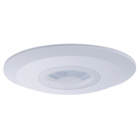 Senzor gibanja, stropni, ploščati, bel 230V, 360°, 1-6 m, 10 s-12 min, 3-2000lux, IP20