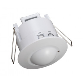 Senzor gibanja, radarski, podometni, bel 230 VAC, 5,8 GHz, 360°, 1-8 m, 10 s-12 min, 3-2000lux