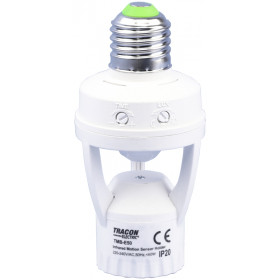 Adapter za senzor gibanja, za okov tipa E27 230 VAC, 120°, 60 W, max. 9 m, 10 s-5 min, 3-2000 lux