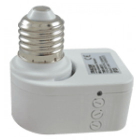 Adapter za senzor gibanja, mikrovalovna, za okov tipa E27 230 VAC, 5,8 GHz, 360°, 60 W, 1-5 m, 10 s-12 min, 3-2000 lux