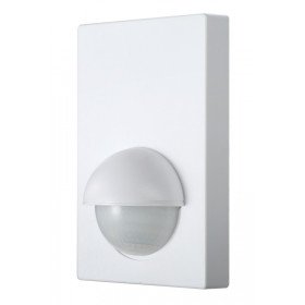 Senzor gibanja, stenski, ploščati, bel 230V, 180°, 1-12 m, 10 s-7 min, 3-2000lux, IP44