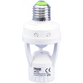 Adapter za senzor gibanja, za okov tipa E27 230 VAC, 120°, 60 W, max. 9 m, 10 s-5 min, 3-2000 lux