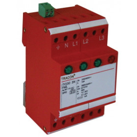 AC prenapetostni odvodnik tipa 3, v el.dozo 230 V, 5 kA (8/20 us), 1P+N/PE