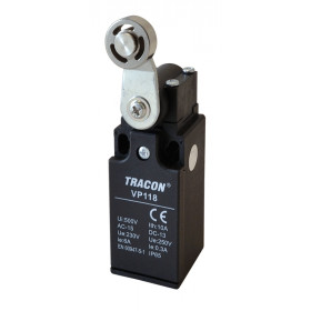 Pozicijsko stikalo, z nihalnim ročajem in koleščkom 1×NO+1×NC, 6A/250V AC, 28mm, IP65