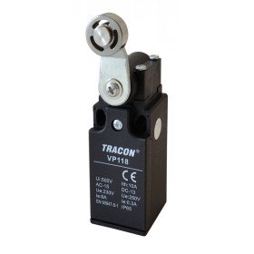 Pozicijsko stikalo, z nihalnim ročajem in koleščkom 1×NO+1×NC, 6A/250V AC, 28mm, IP65