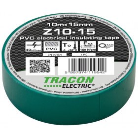 PVC izolirni trak 10m x 15mm zelen