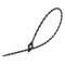 Odvezljiva vezica s kroglicami, črna 150×1,7mm, D=4-38mm, PA6.6