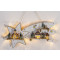 Božična LED zvezda-slika pokrajine, bela, lesena, na baterije Timer 6+18h,13LED, 3000K, 2xAA