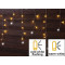 Božična utripajoča zavesa, LED kapljice, zunanja/notranja 230VAC, 5+5M, 125LED, 3,6W, 2600-2700K, IP44