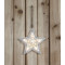 Božična LED zvezda, lesena, na baterije Timer 6+18h,5LED, 3000K, 2xAA