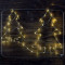 Božična okenska LED dekoracija, smreka, na baterije Timer 6+18h, 60LED, 3000K, 3xAAA
