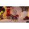 Božična LED dekoracija-jelen, na baterije Timer 6+18h, 3LED, 3000K, 2xAAA