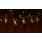 Božična LED veriga, jelen, kovina, na baterije Timer 6+18h,10LED, 3000K, 2xAA