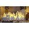 Božični LED vlak, leseni, beli, na baterije Timer 6+18h, 10LED, 3000K, 3xAA