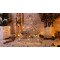 Božična svetlobna LED smreka, srebrna, kovina, na baterije Timer 6+18h, 15LED, 3000K, 2xAA