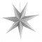 LED papirnata zvezda za obešanje z srebrnimi bleščicami na sredini, bela, 60 cm, notranja