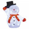 LED božični snežak s klobukom, 36 cm, zunanji in notranji, hladna bela, časovnik