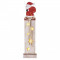 LED lesena dekoracija – Santa, 46 cm, 2x AA, notranja, topla bela, časovnik