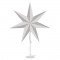 Svečnik za žarnico E14 s papirnato zvezdo, bel, 67x45 cm, notranji