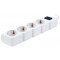 Prenosni razdelilec s stikalom, standard, beli 4×SCHUKO, 1,4m, max.16A, 250VAC, 3680W, 3x1mm2, H05VV-F