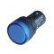 LED signalna svetilka z ohišjem, 22 mm, 24V AC/DC, modra