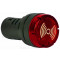 Osvetljeno tipkalo za zvočni signal, rdeče, za ploščo AC230V
