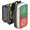 Dvojno tipkalo ON-OFF, I-O,zeleno+rdeče 1×NO+1×NC, 5A/230V AC-15, IP65