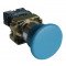 Tipka gobasta z ohišjem, modra, 1×NO, 3A/400V AC, IP44, d=40mm