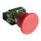 Alarmna gobasta tipka z ohišjem, rdeča, 1×NC, 3A/400V AC, IP44, d=60mm