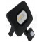 SMD LED reflektor s senzorjem gibanja, črni 220-240V,10W,4000K,IP65, 750lm,EEI=A,120°, 10s-7min, 3-10m