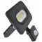 SMD LED reflektor s senzorjem gibanja, črn 220-240V, 20W, 4000K, IP65, 1500lm, EEI=G, 120°, 10s-7min, 3-10m