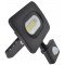 SMD LED reflektor s senzorjem gibanja, črn 220-240V, 20W, 4000K, IP65, 1500lm, EEI=G, 120°, 10s-7min, 3-10m