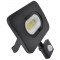 SMD LED reflektor s senzorjem gibanja, črn 220-240V, 30W, 4000K, IP65, 2700lm, EEI=F, 120°, 10s-7min, 3-10m