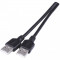 Kabel USB-A / USB-A, 2.0, polnjenje, podatki, 2 m, črni
