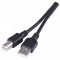 Kabel USB-A / USB-B, 2.0, polnjenje, podatki, 2 m, črni
