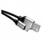 Kabel USB-A / USB-C, 2.0, polnjenje, podatki, 1 m, črna