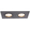 Podometno spot svetilno telo, kvadratno, gibljivo, črno 173x93x24mm