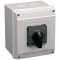 Grebenasto stikalo z ohišjem, (0-1-2) 400V, 63A, 2×3P, 18,5kW, 64×64mm, 90°, IP65