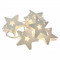LED dekoracija - girlanda, papirne zvezde, 2×AA, WW, timer
