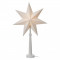 LED dekoracija - zvezda papirna na stojalu,E14, 46×70cm,bela