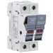 Varovalčno ločilno stikalo za cilindrične varovalke 32A, 10x38mm, Un=400V/690V, AC22B, 2P, LED