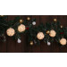 Božična LED veriga, krogle, bela, na baterije Timer 6+18h, 10LED, 3000K 2xAA