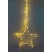Božična okenska LED dekoracija, zvezda, na baterije Timer 6+18h, 84LED, 3000K, 3xAA