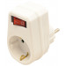 Priključni adapter s stikalom, beli 250 VAC 16 A 1×SCHUKO, max. 3680 W