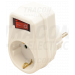 Priključni adapter s stikalom, beli 250 VAC 16 A 1×SCHUKO, max. 3680 W